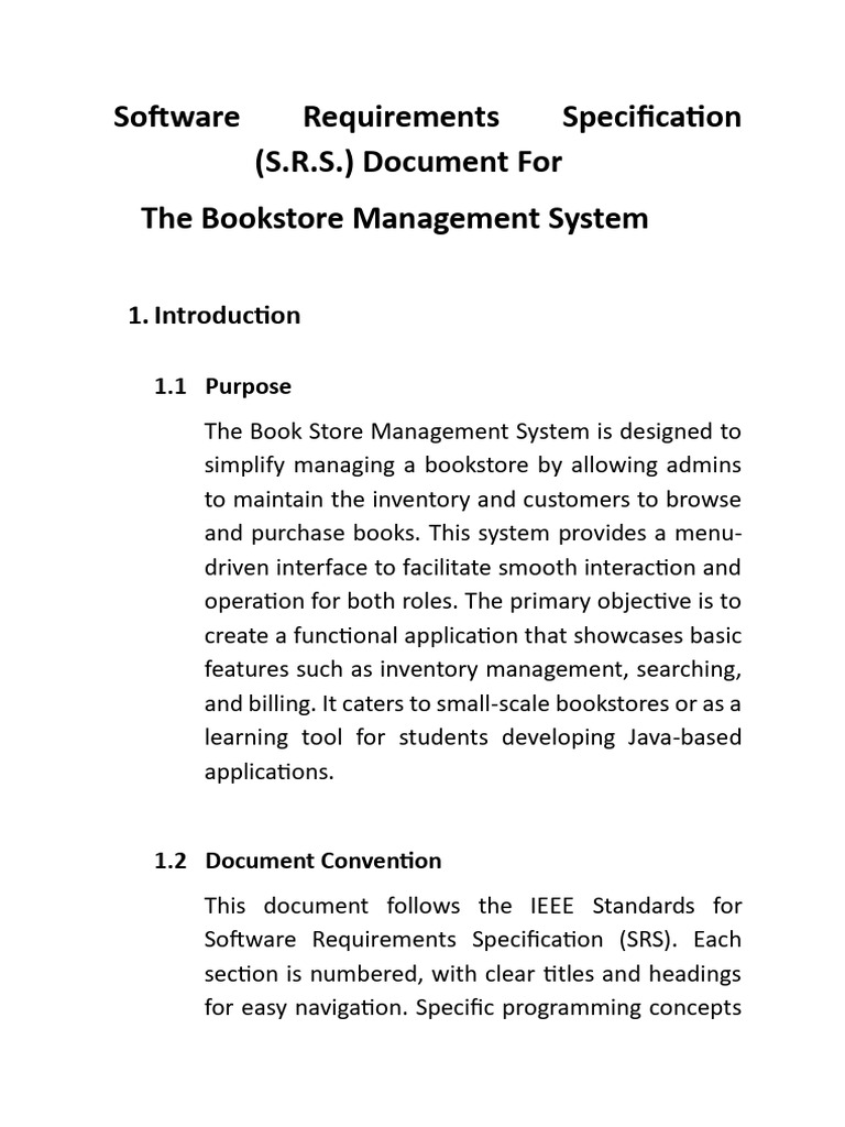 Bookstore Management System Overview | PDF | Java (Programming Language ...