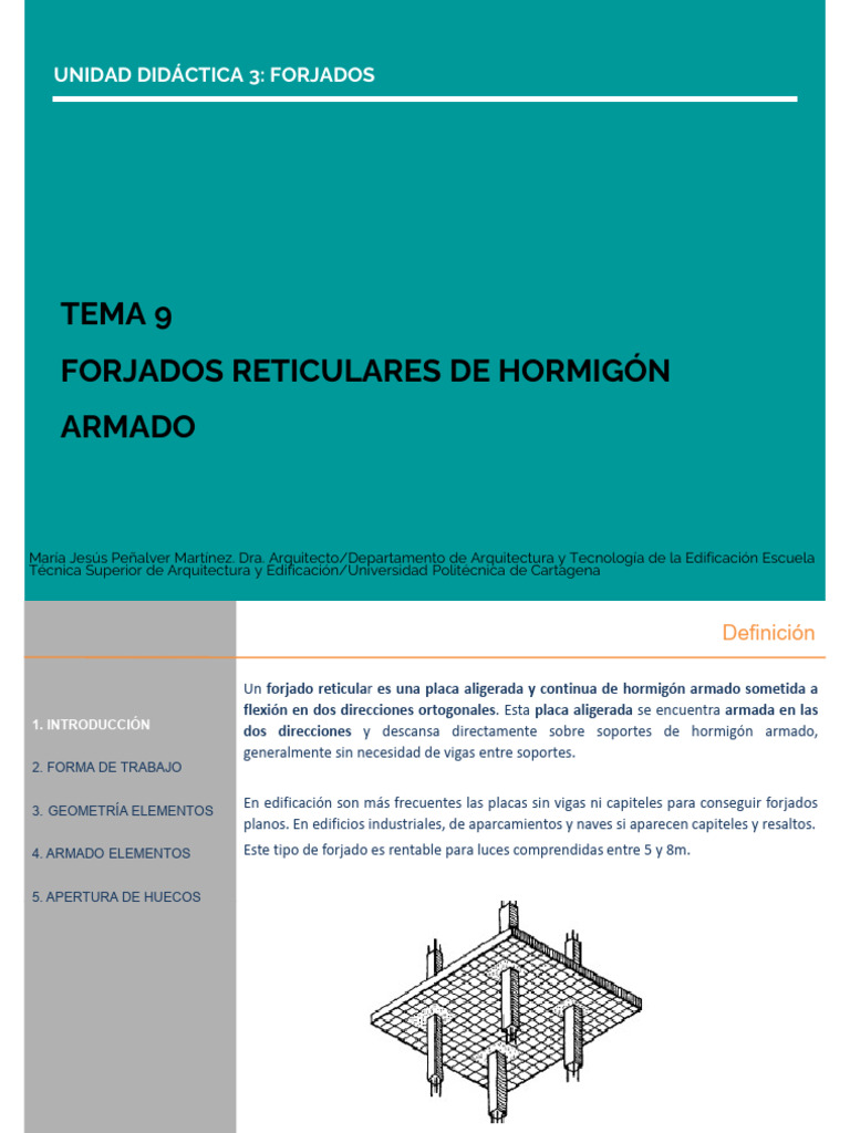 Forjados Reticulares de Hormigón Armado | PDF | Viga (Estructura ...