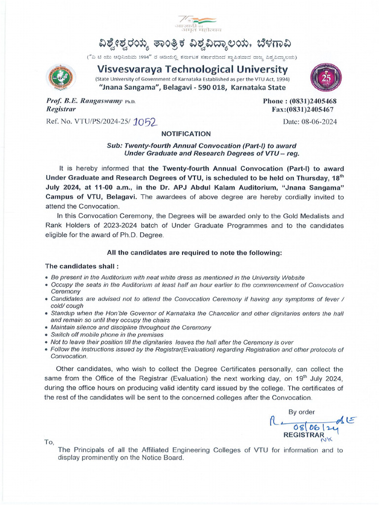 24th Annual Convocation Part 1 Pdf