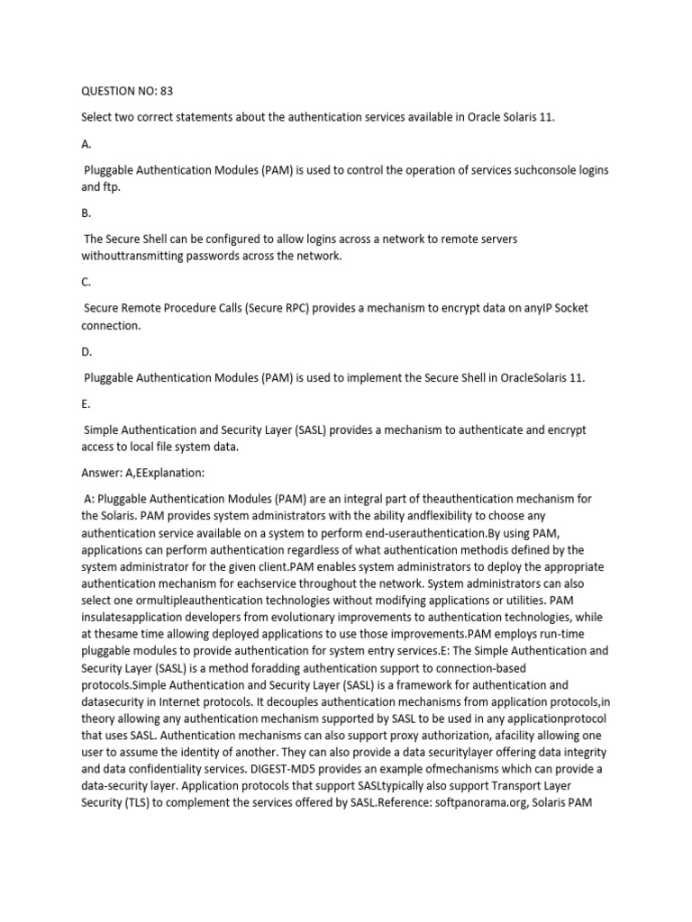 Oracle Solaris 11 Authentication Services Overview | PDF | File System ...