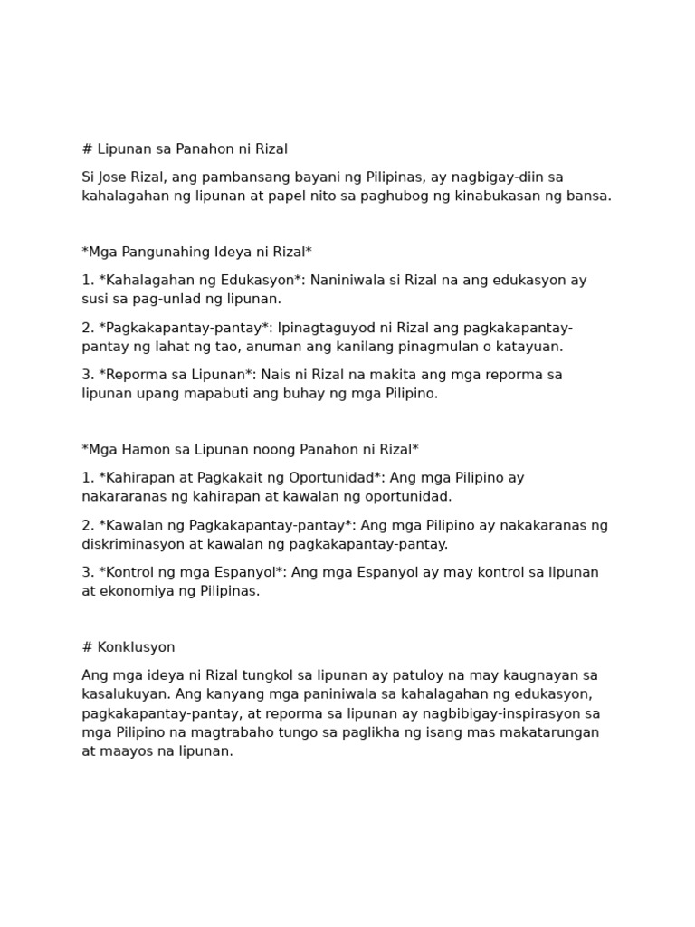 Rizal 1 | PDF
