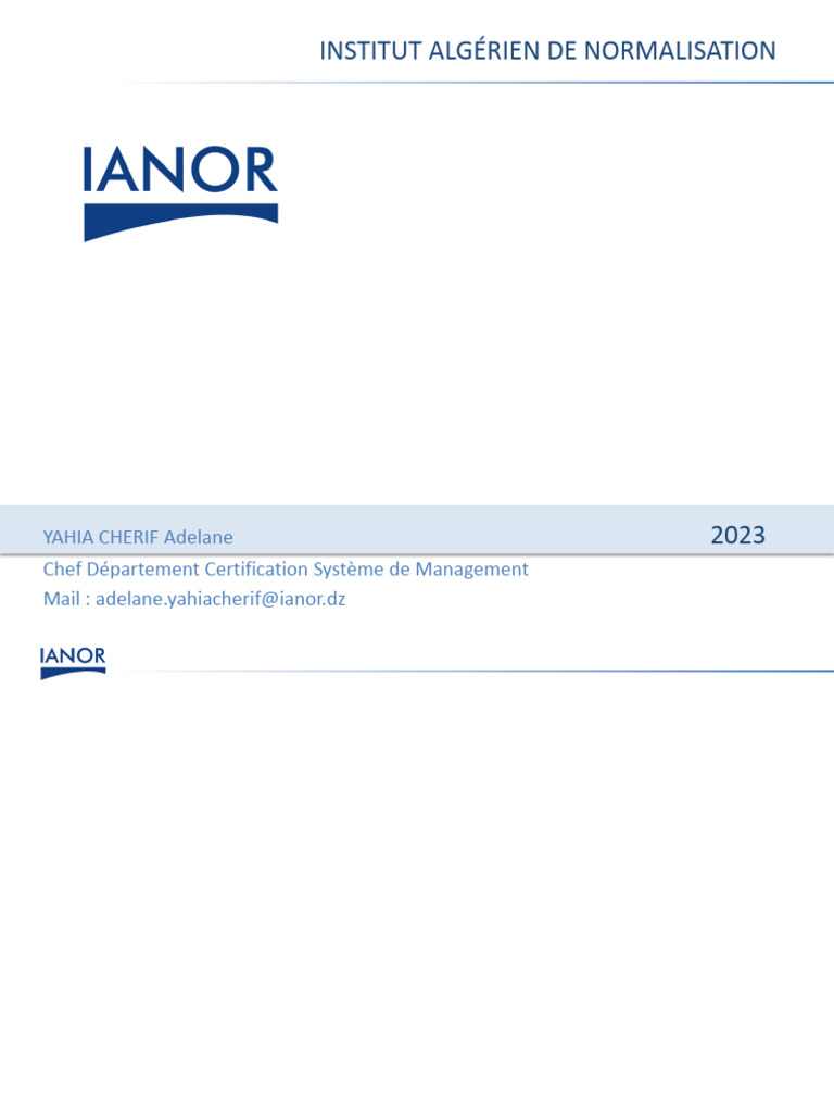 Certification et accréditation IANOR | PDF | Organisation ...