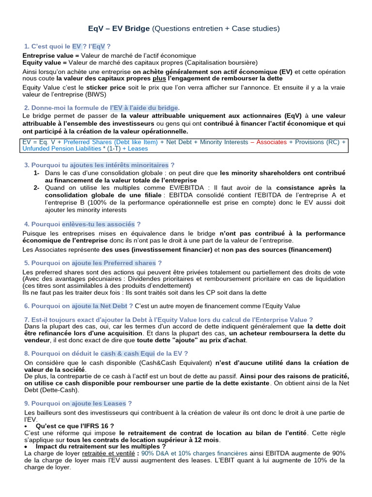 Comprendre l'EV et l'EqV dans le Bridge | PDF | Retraite | Capitaux propres
