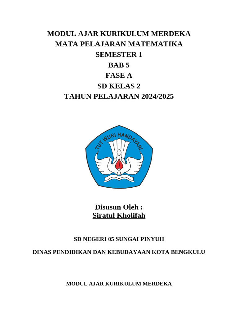 Modul Ajar Matematika SD Kelas 2 | PDF