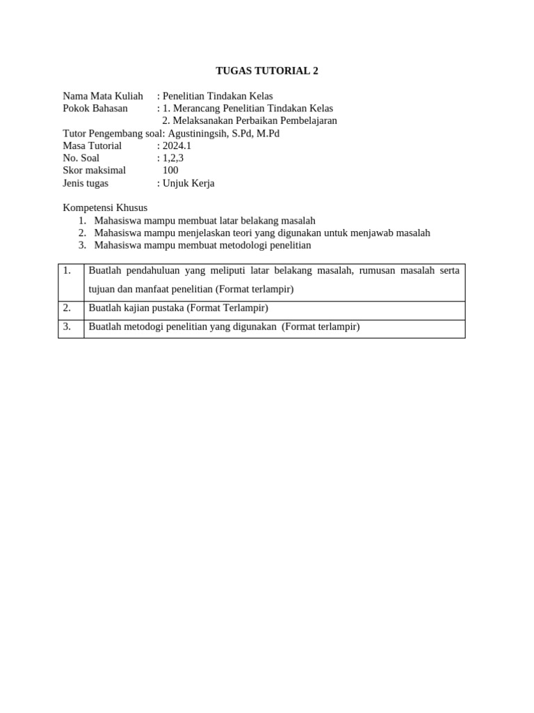 Siti Maratus Sholikhah_858975474_tugas Tutorial 2 PTK | PDF