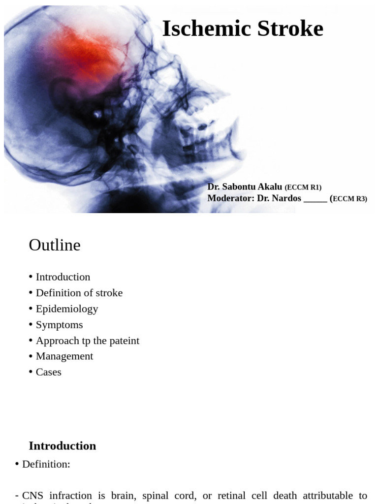 Ischemic Stroke Overview and Management | PDF | Stroke | Ischemia
