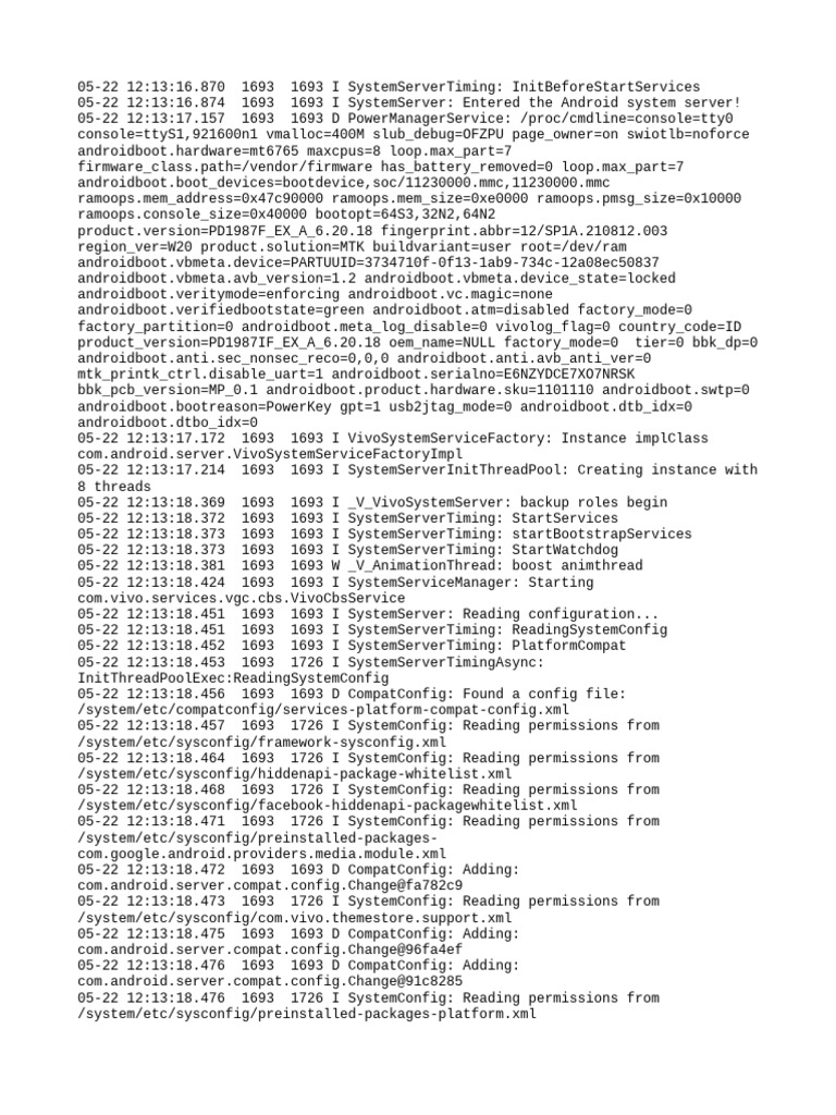 Android System Server Initialization | PDF | Data Management | Software ...