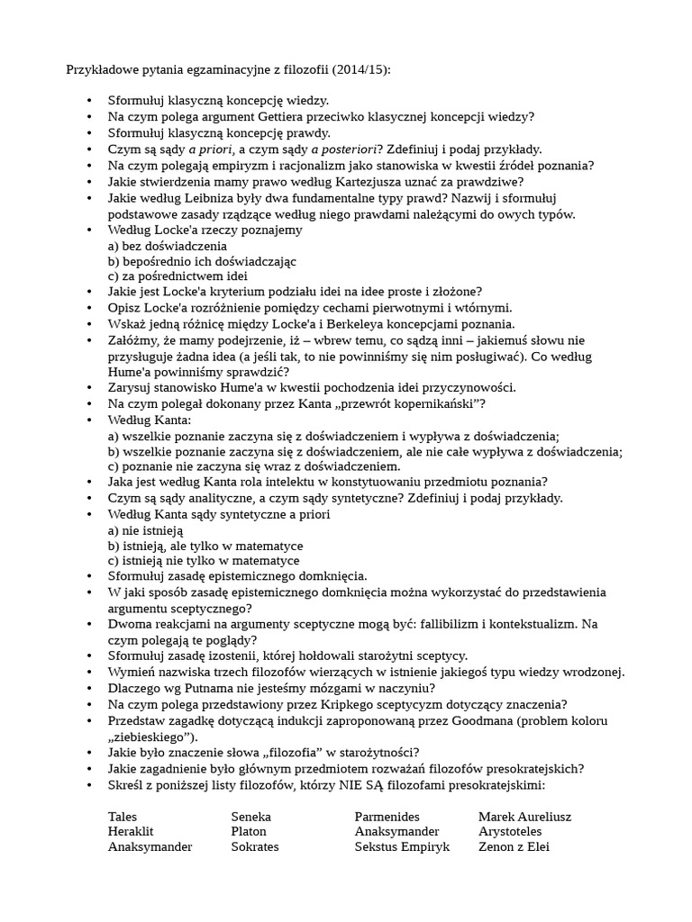 Przykl Pytania Psych 201415 1 | PDF