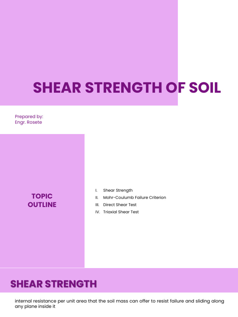 Lecture 9 - Shear Strength of Soil | PDF | Strength Of Materials ...