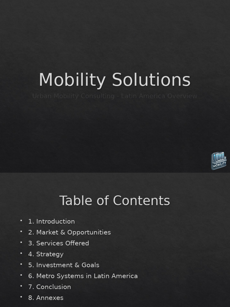 Mobility Solutions LatinAmerica Presentation | PDF