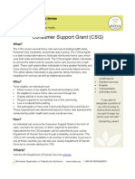 Consumer Support Grant