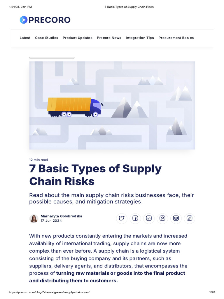 7 Key Supply Chain Risk Types | PDF | Computer Security | Security