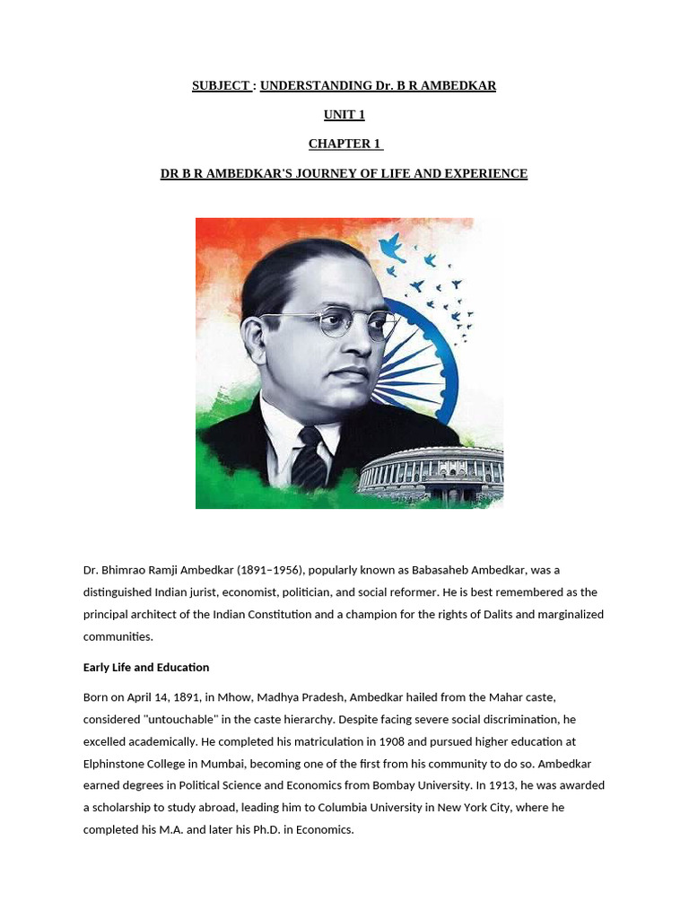 Dr. B.R. Ambedkar: Caste and Reform | PDF | Dalit | Caste