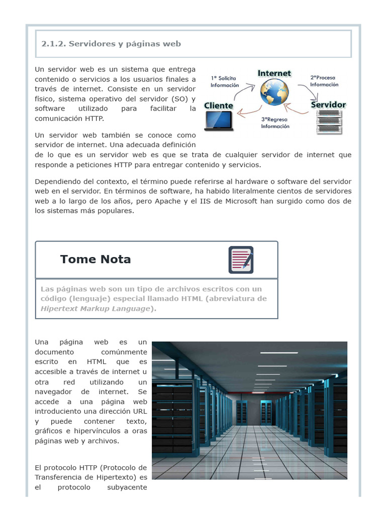 Definición de Servidor Web y Páginas | PDF | Red mundial | Internet y web