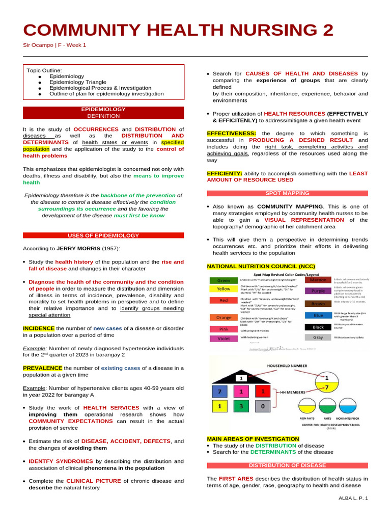 Community Health Nursing: Epidemiology Overview | PDF | Infection ...