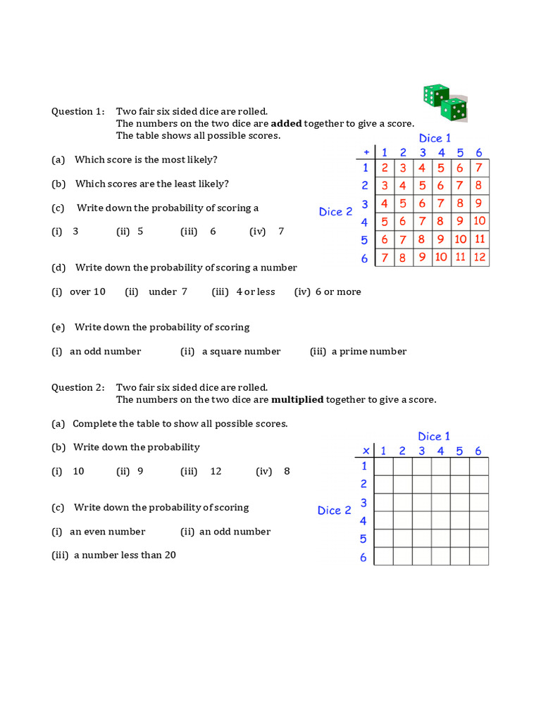 Prob 2 Events Sample-Spaces (1) | PDF | Spinning (Textiles) | Probability