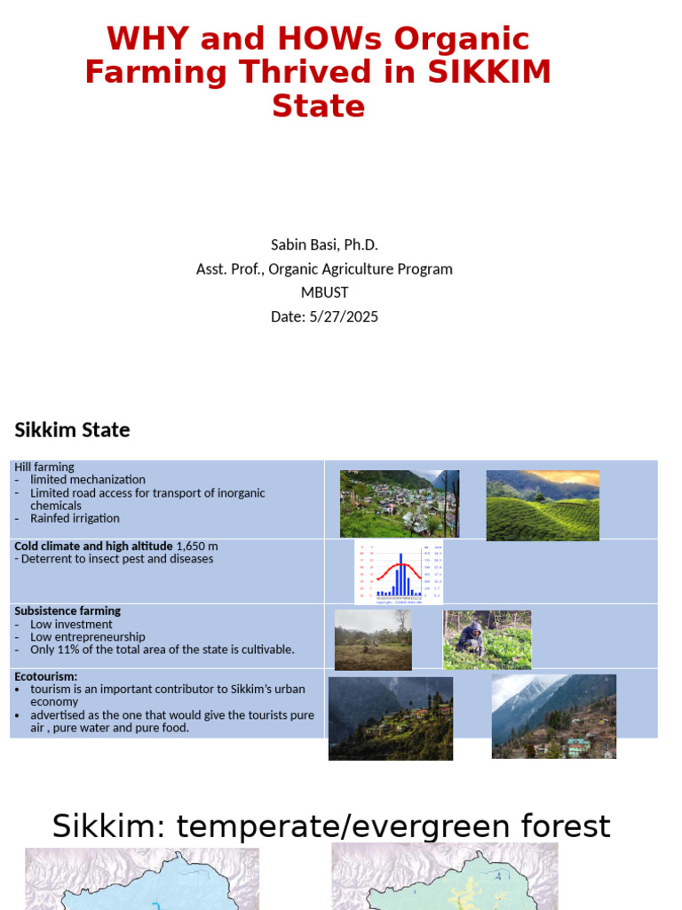 Sikkim: Pioneering Organic Farming Practices | PDF | Organic Farming ...