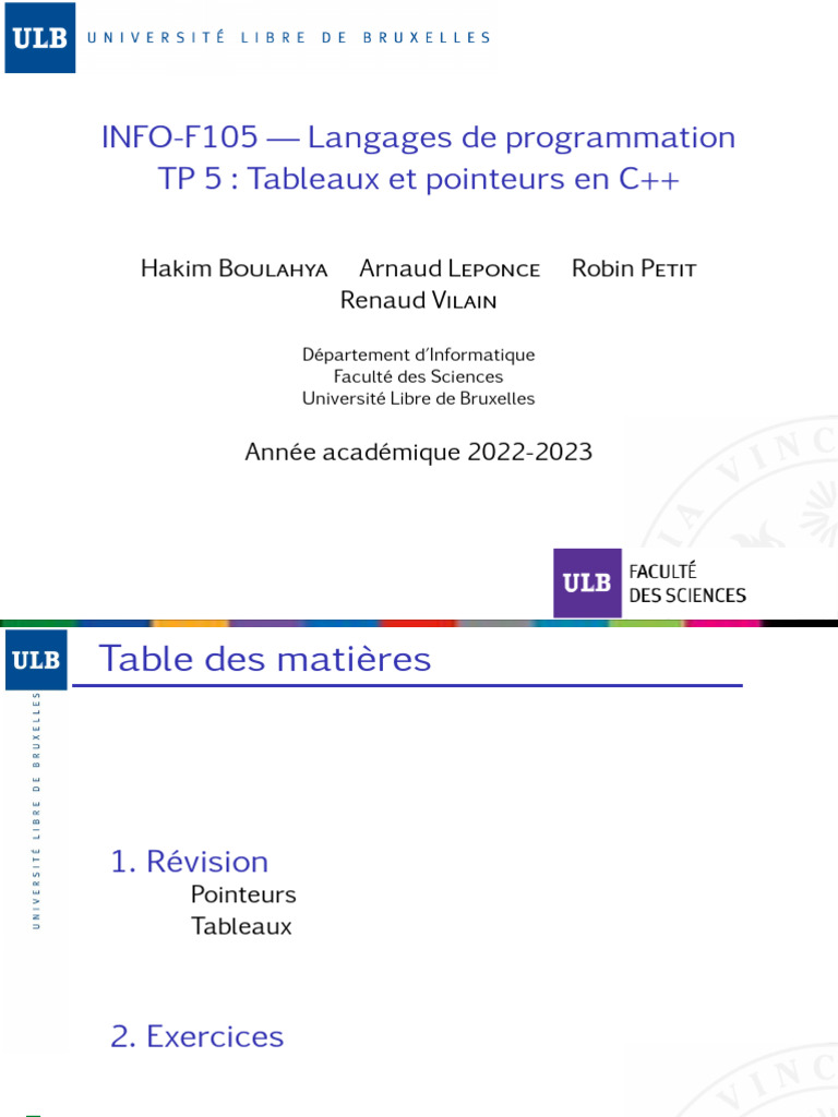 Pointeurs et tableaux en C++ | PDF | Pointeur (programmation ...