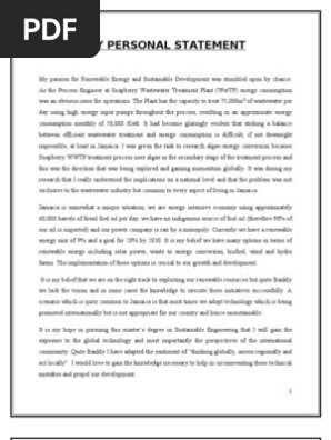 Personal Statement