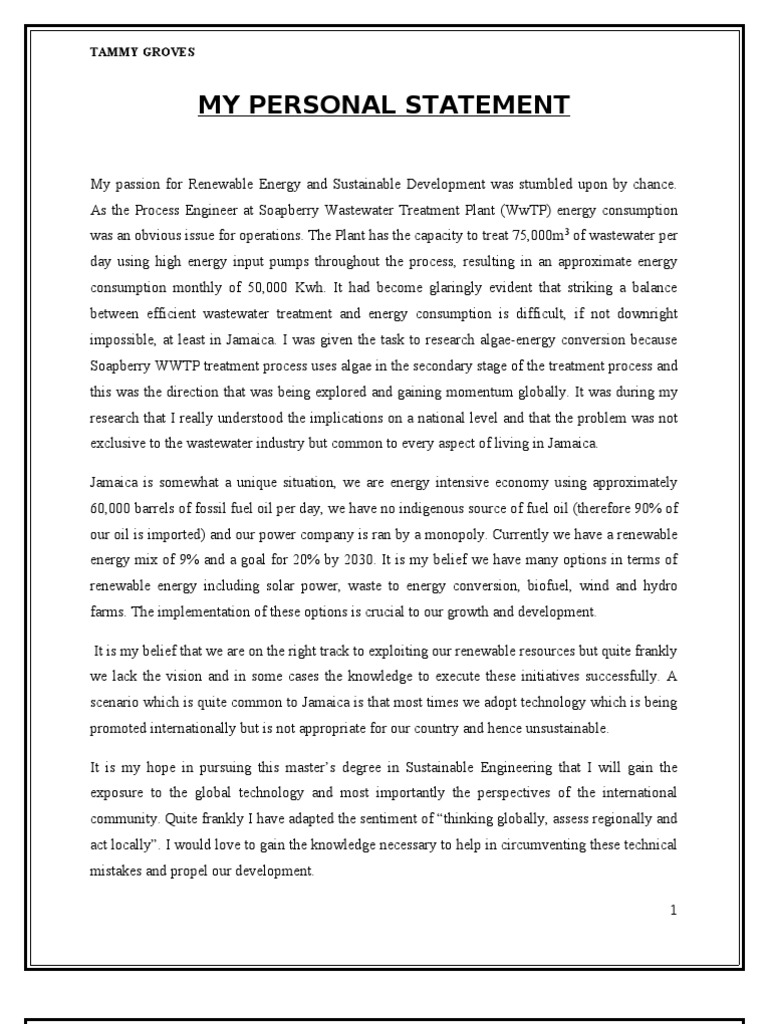 Energy engineering personal statement image