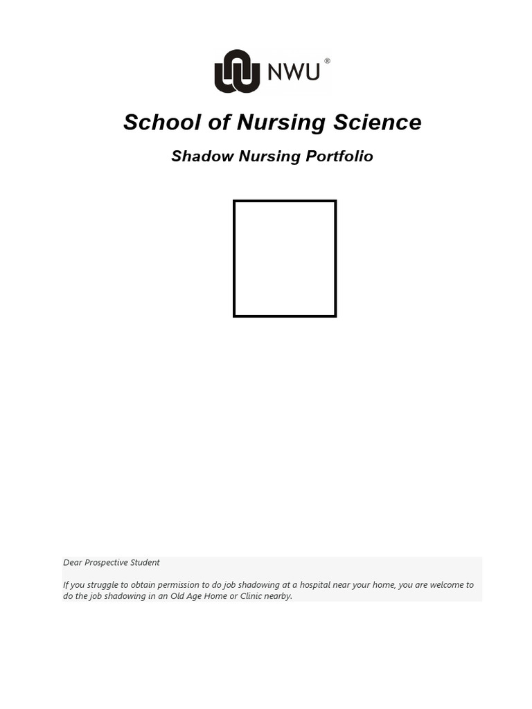 NWU Nursing Job Shadowing Guide | PDF
