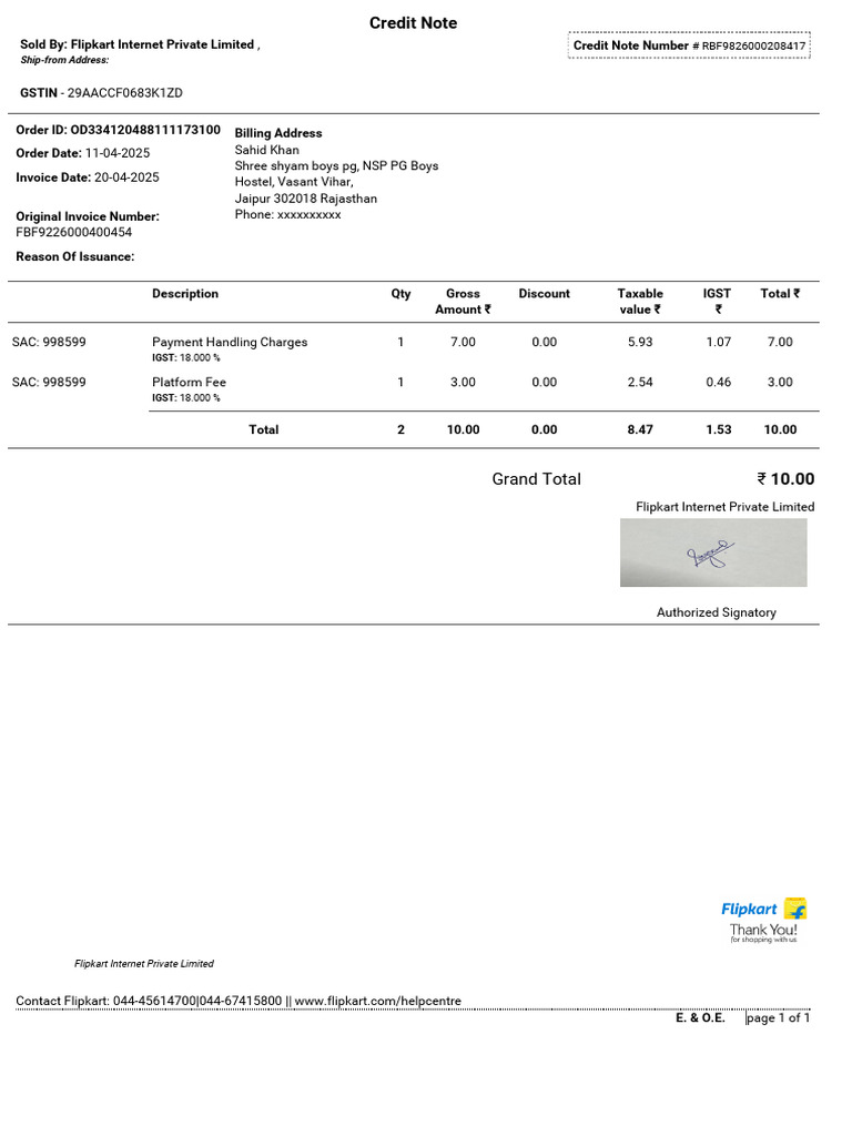 Invoice for RFS6071A Purchase | PDF | Economy Of India | Payments