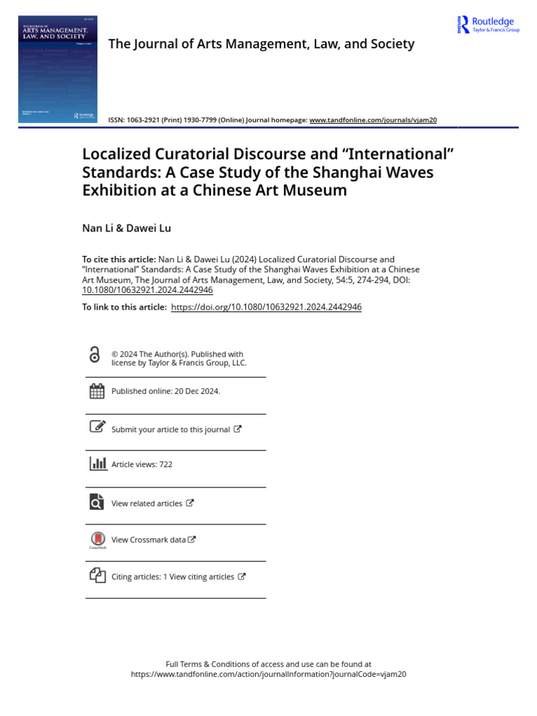 Shanghai Waves Exhibition: Curatorial Analysis | PDF | Curator | Aesthetics