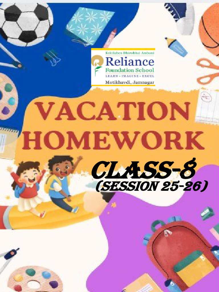 CLASS 8 - Holiday Homework - 2025-26 1 | PDF | Podcast | Constellation