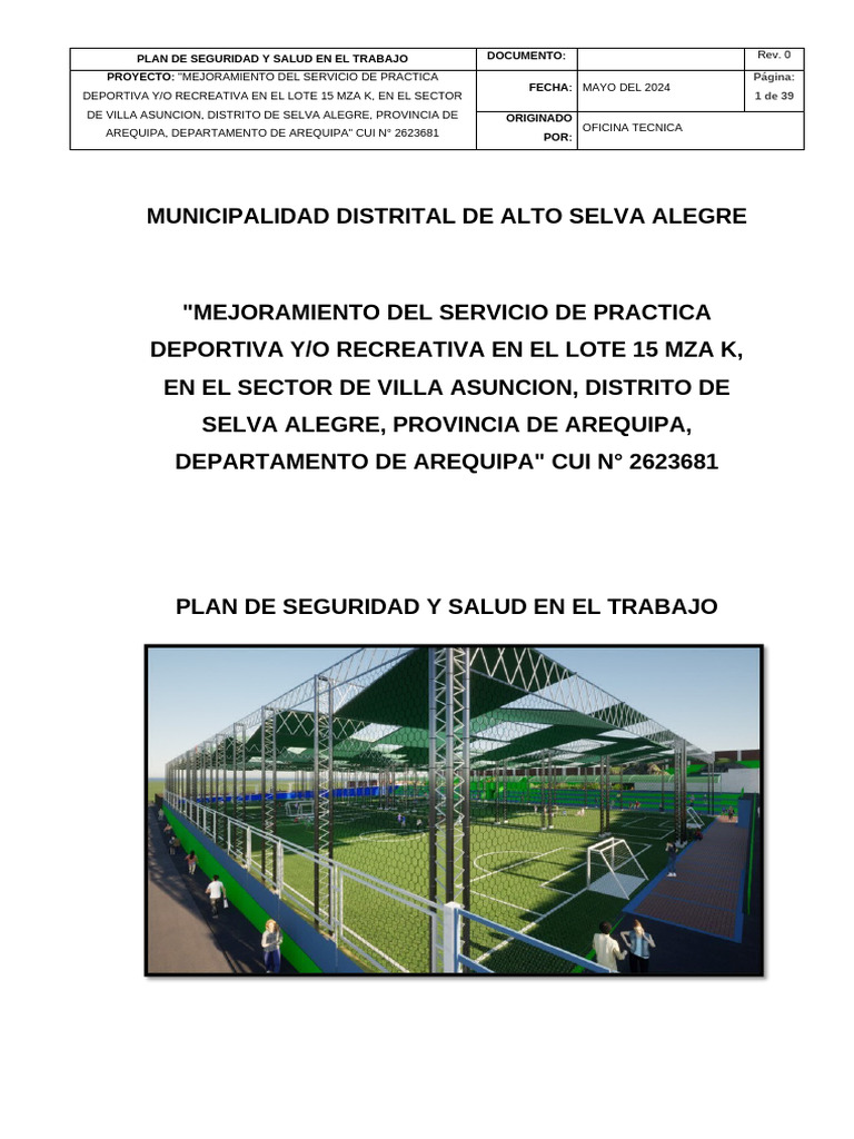 Plan - de - Seguridad y Salud en El Trabajo | PDF | Seguridad y salud ...