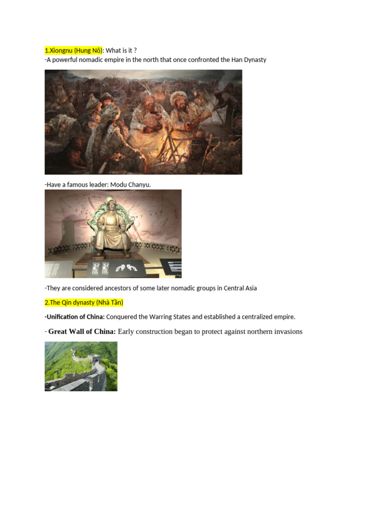 Overview of Ancient Chinese Dynasties | PDF