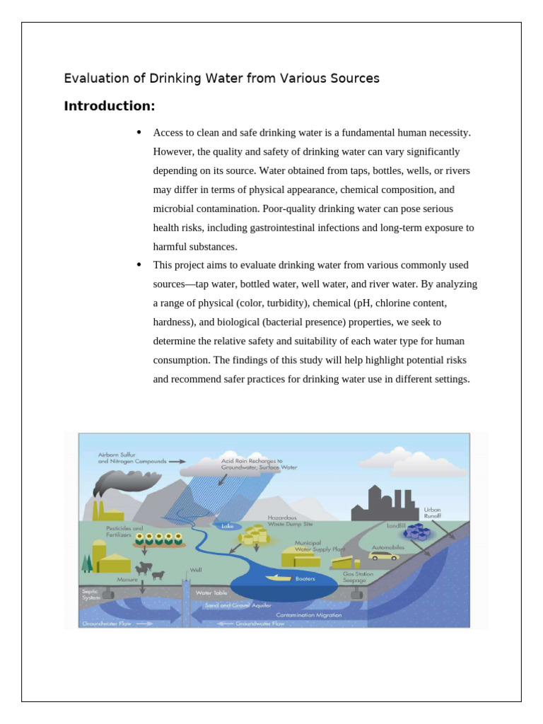 Drinking Water Quality Assessment | PDF | Drinking Water | Water Pollution