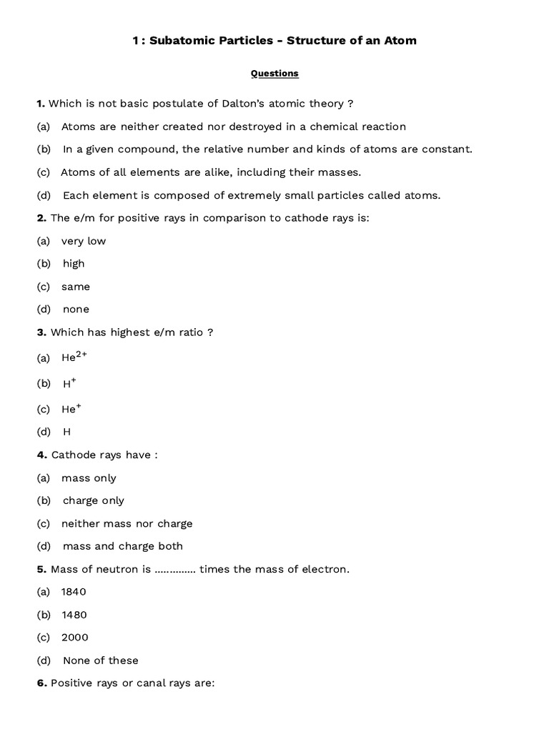 Download-Test-Pdf 66191e0cdeeb4236f3ee12f7 | PDF | Atoms | Electron