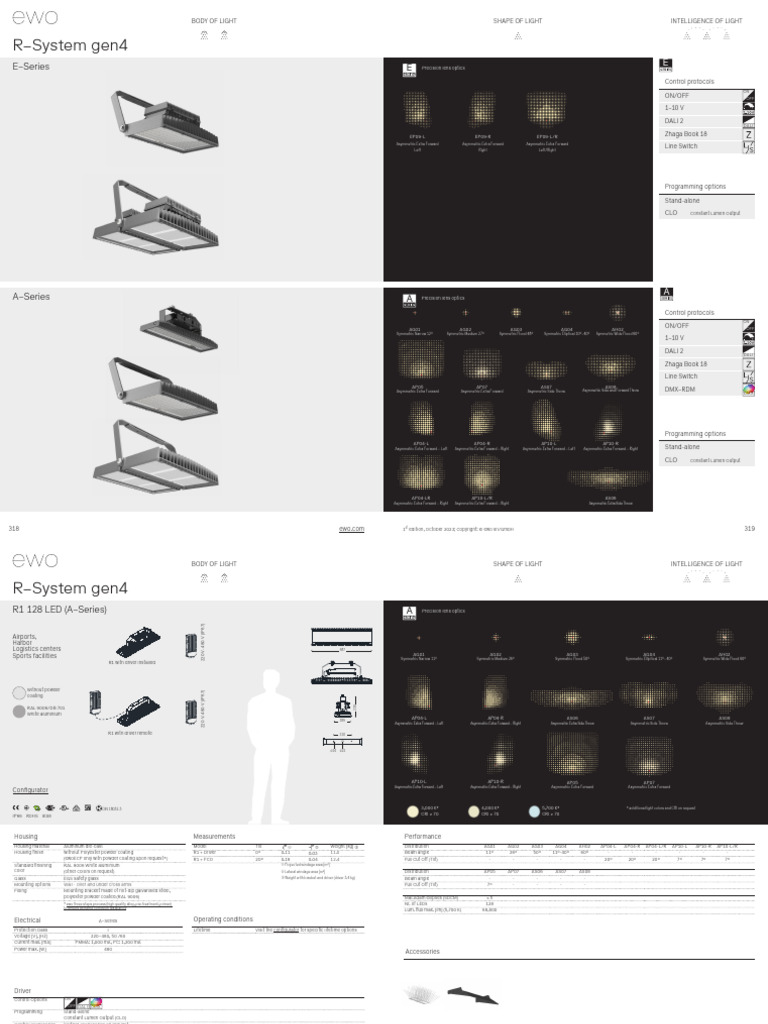 EWO R-System Gen4 Lighting Solutions | PDF | Light Emitting Diode | Light