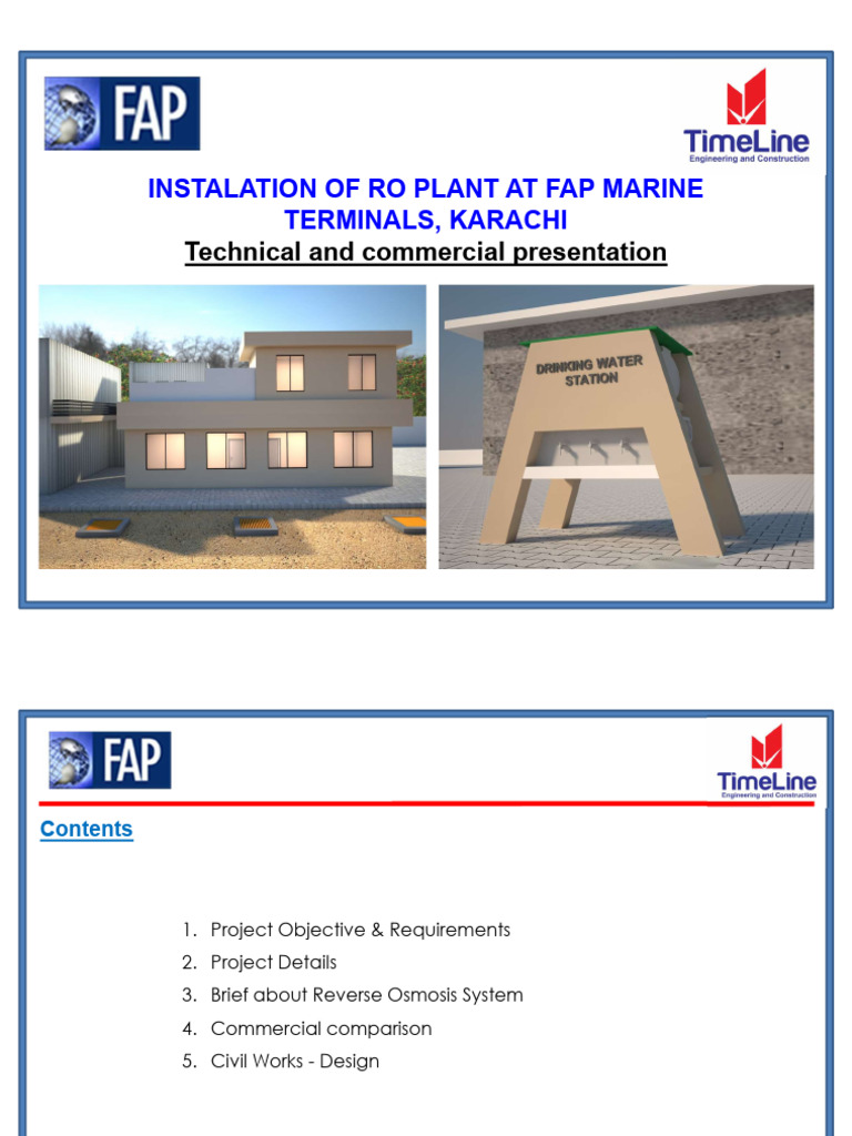RO Plant Turnkey Project at FAP Terminals | PDF | Osmosis | Membrane
