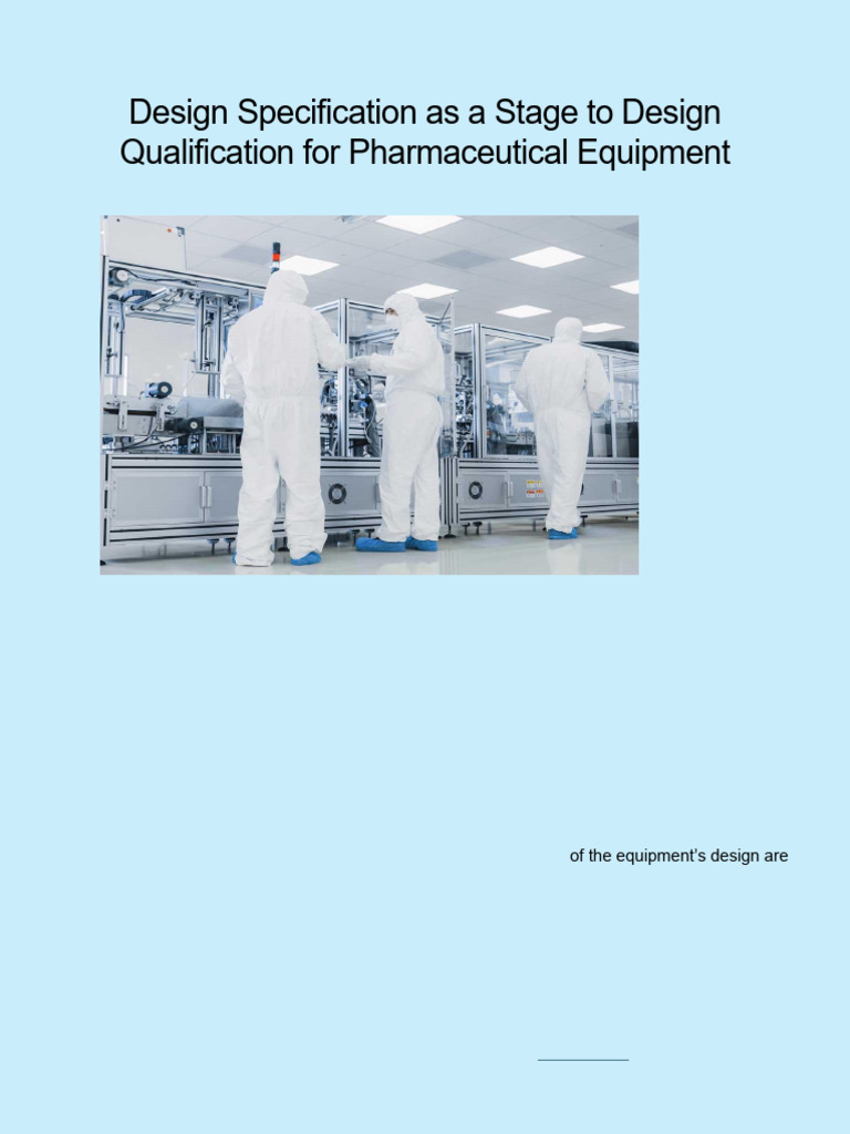 Design Specification As A Step To Design Qualification | PDF | Quality ...