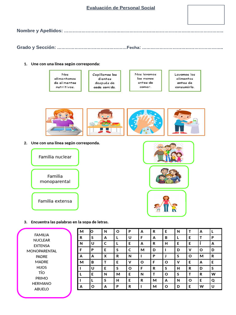 Examen de Personal Social 2da Unidad | PDF