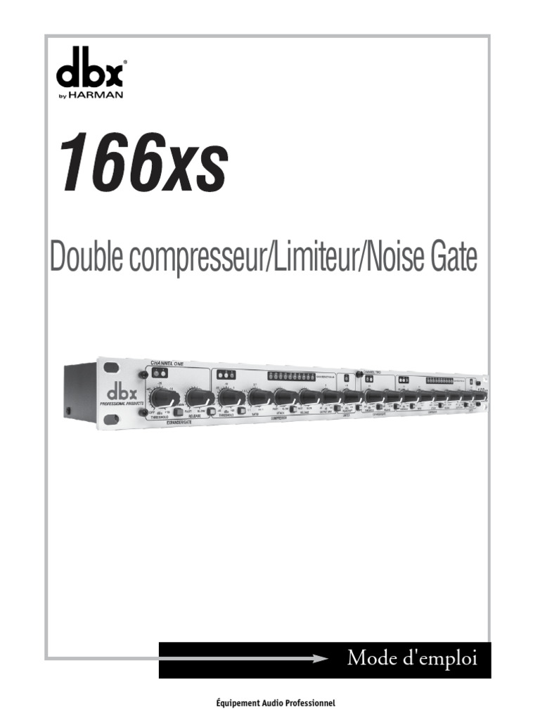 Mode d'emploi dbx 166xs : Sécurité et Installation | PDF ...