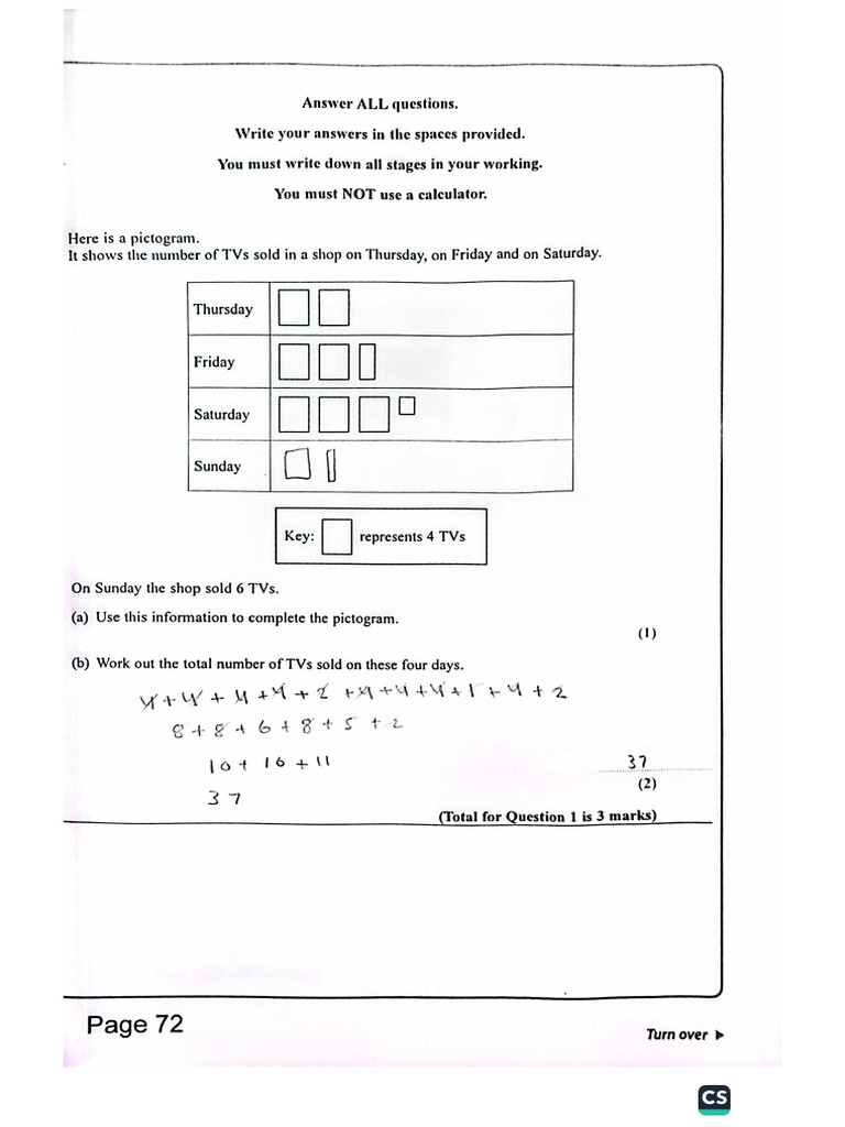 Math Non Calculator Paper Practice | PDF