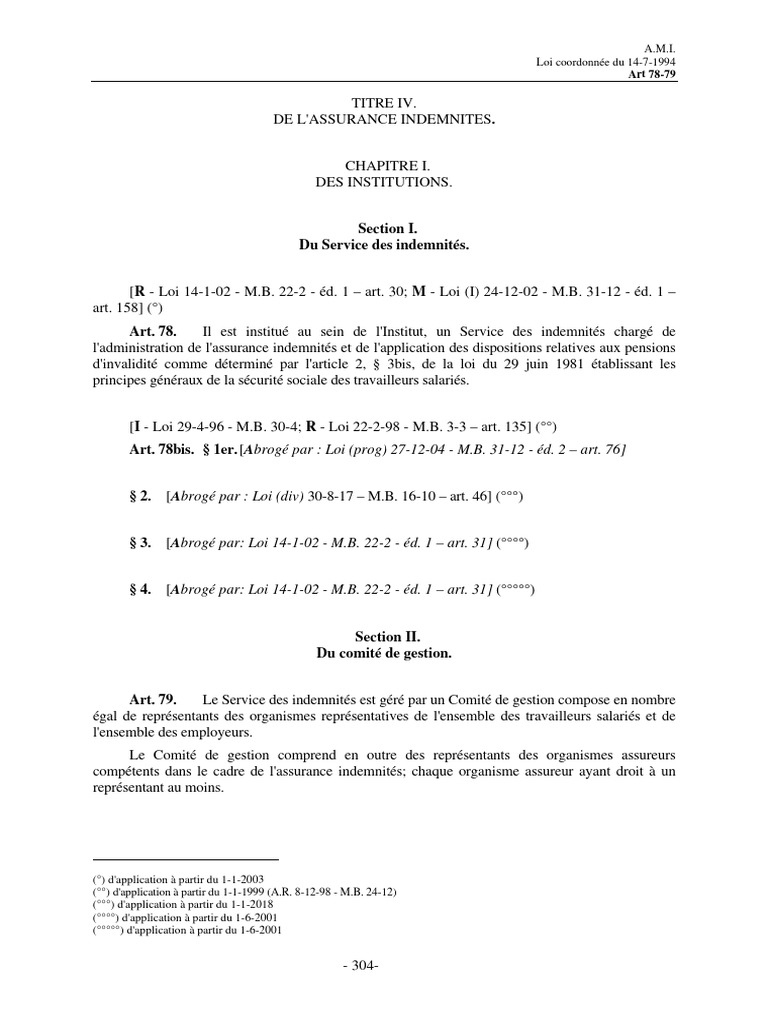 Service des Indemnités : Gestion et Règlement | PDF | Assurance | Loi