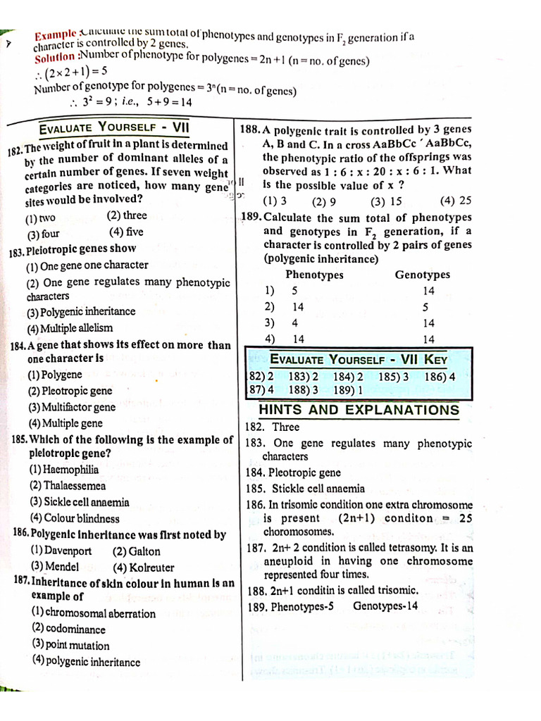Zoology Principle of Inheritance and Variation. | PDF