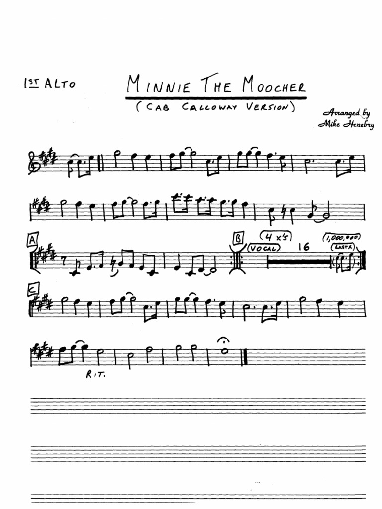 Minnie The Moocher Big Band | PDF