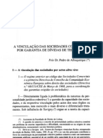 A Vinculação Das Sociedades Comerciais Por Garantia de Dívida de Terceiros