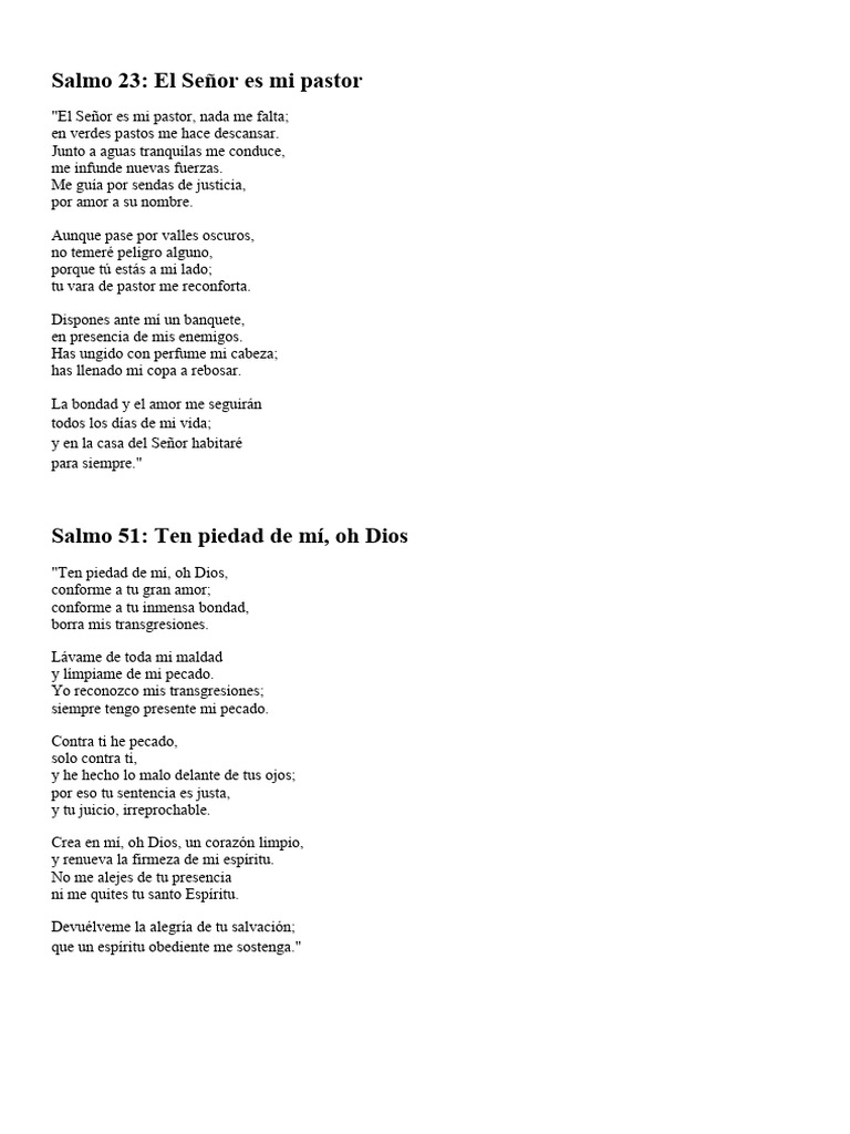 Salmo 23 | PDF | Salmos