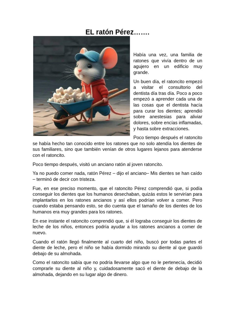 EL Ratón Pérez | PDF | Literatura infantil | Narración