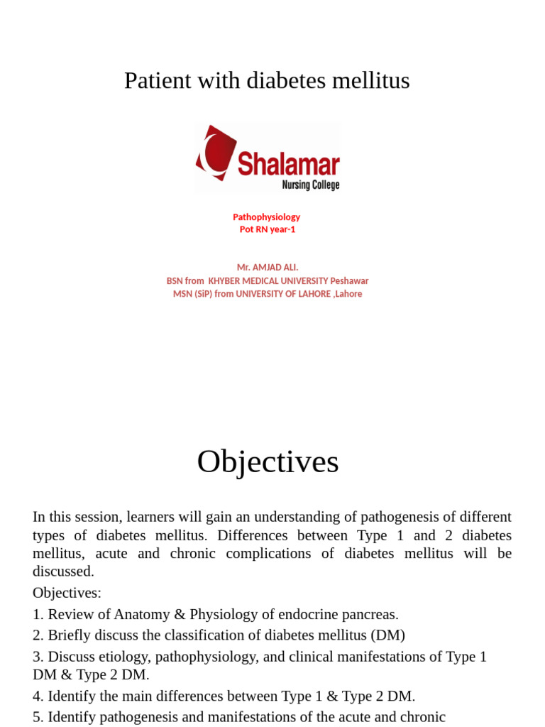 Diabetes Mellitus (1) | PDF | Pancreas | Diabetes