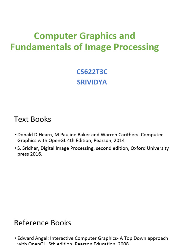 Computer Graphics and Image Processing Basics | PDF | 2 D Computer ...