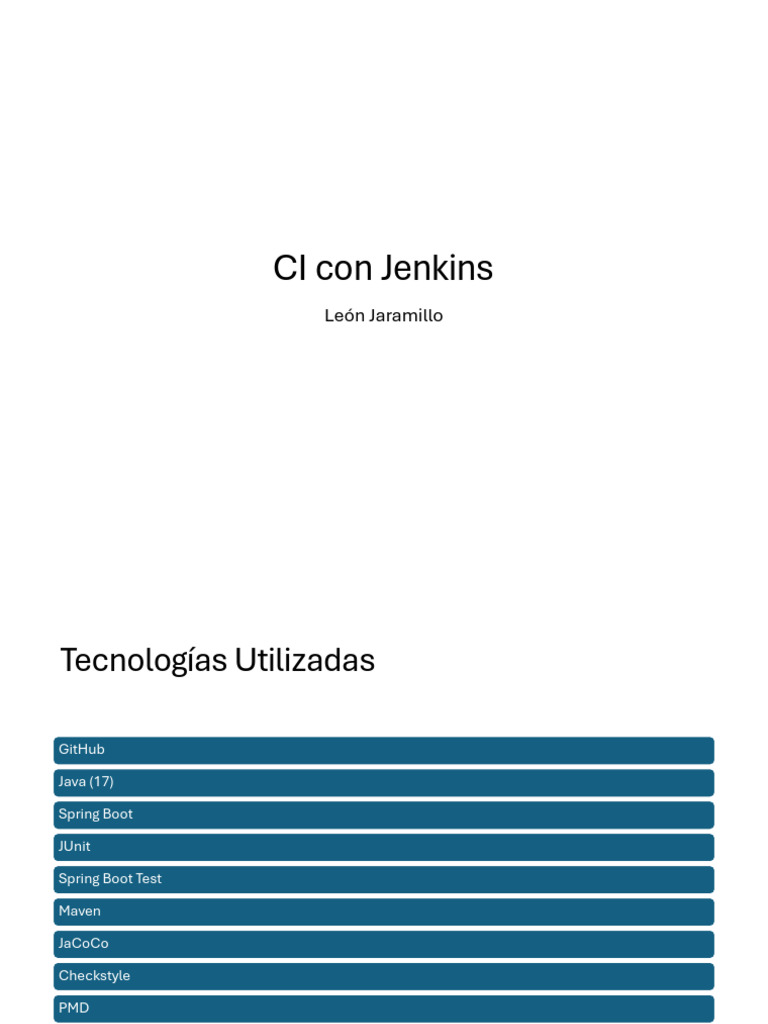 CI en Java con Jenkins y Spring Boot | PDF | Java (lenguaje de ...