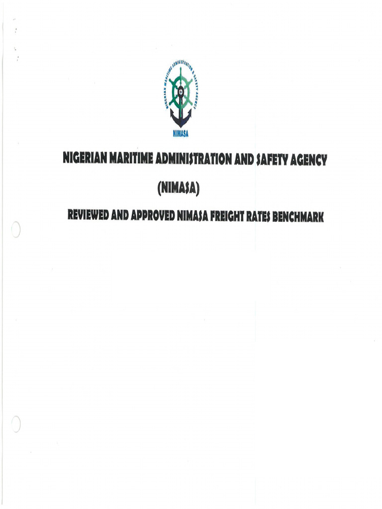 Approved Nimasa Freight Rates Benchmark-1 | PDF | Ships | Oil Tanker