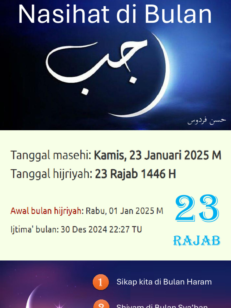 Keutamaan Bulan Rajab dalam Islam | PDF