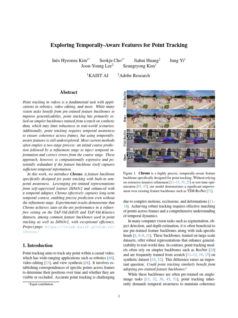 Chrono: A Temporal Backbone for Point Tracking | PDF | Image ...